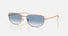 RB3732 / Polished Rose Gold/Clear & Blue(92023F) / 56-18-145