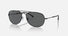RB3735 / Polished Black/Dark Grey(002/B1) / 57-17-140