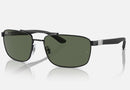 RB3737 / Polished Black/Dark Green(002/71) / 60-18-145