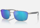 RB3737CH / Polished Gunmetal/Green & Blue Polarized+(004/A1) / 60-18-145