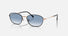 RB3749 / Polished Black On Rosegold/Clear Gradient Blue(92723F) / 55-18-140