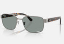 RB3751CH / Polished Gunmetal/Polarized+ Light Blue(004/3R) / 58-17-145