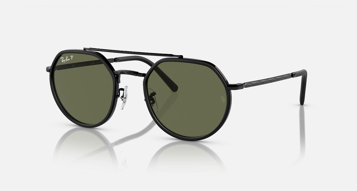 RB3765 / Polished Black/Green Polarized(002/58) / 53-22-145