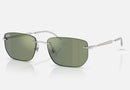 RB3768 / Polished Silver/Green Mirror Green(003/6R) / 56-17-145
