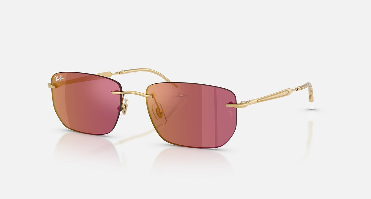 RB3768 / Polished Arista Gold/Dark Violet Mirror Red(001/D0) / 56-17-145