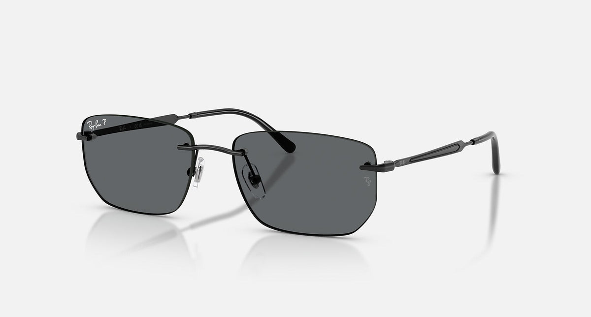 RB3768 / Polished Black/Dark Grey Polarized(002/81) / 56-17-145