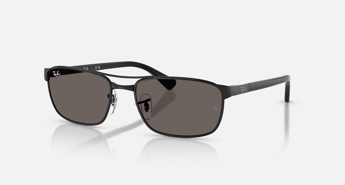RB3778 / Polished Black/Dark Grey(002/B1) / 57-18-140