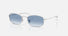 RB3832 / Polished Silver/Clear Gradient Blue(003/3F) / 52-21-145