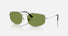 RB3845 / Polished Silver/Green(003/4E) / 57-17-140