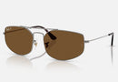 RB3845 / Polished Gunmetal/Brown Polarized(004/57) / 57-17-140