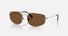 RB3845 / Polished Gunmetal/Brown Polarized(004/57) / 57-17-140