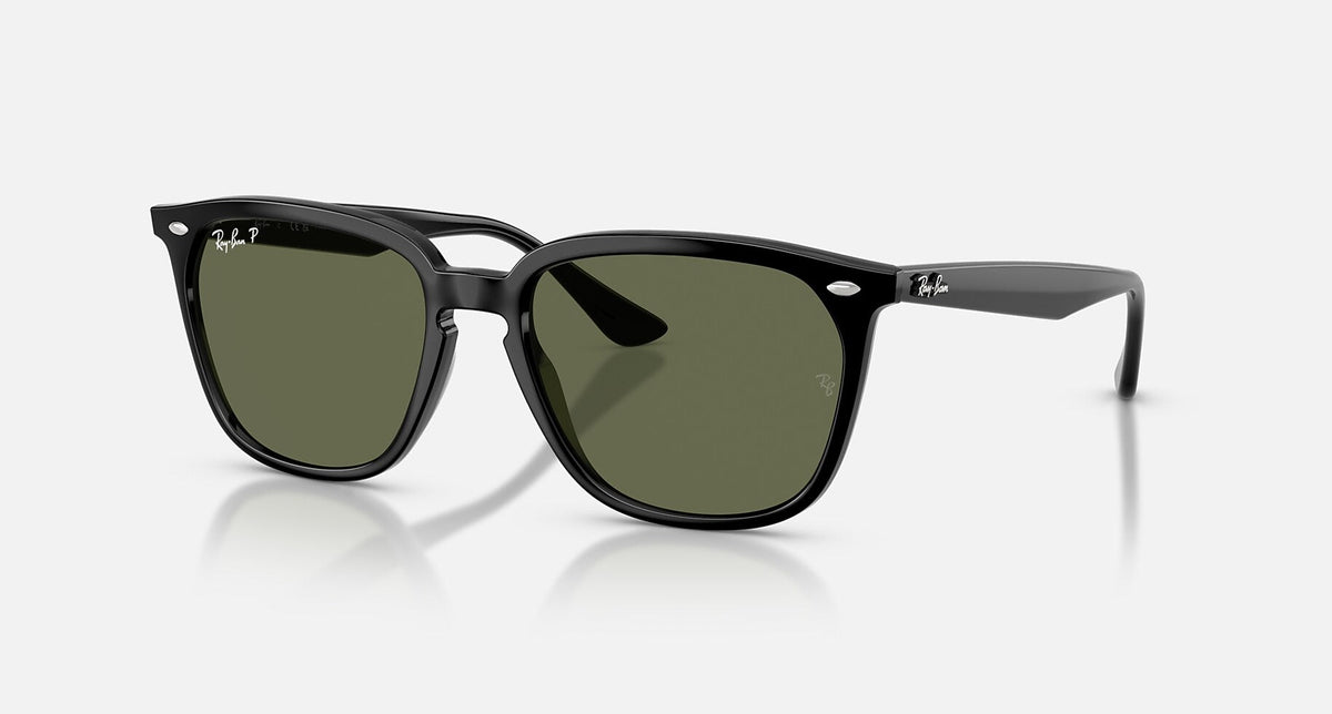 RB4362 / Polished Black/G-15 Green Polarized(601/9A) / 55-18-145