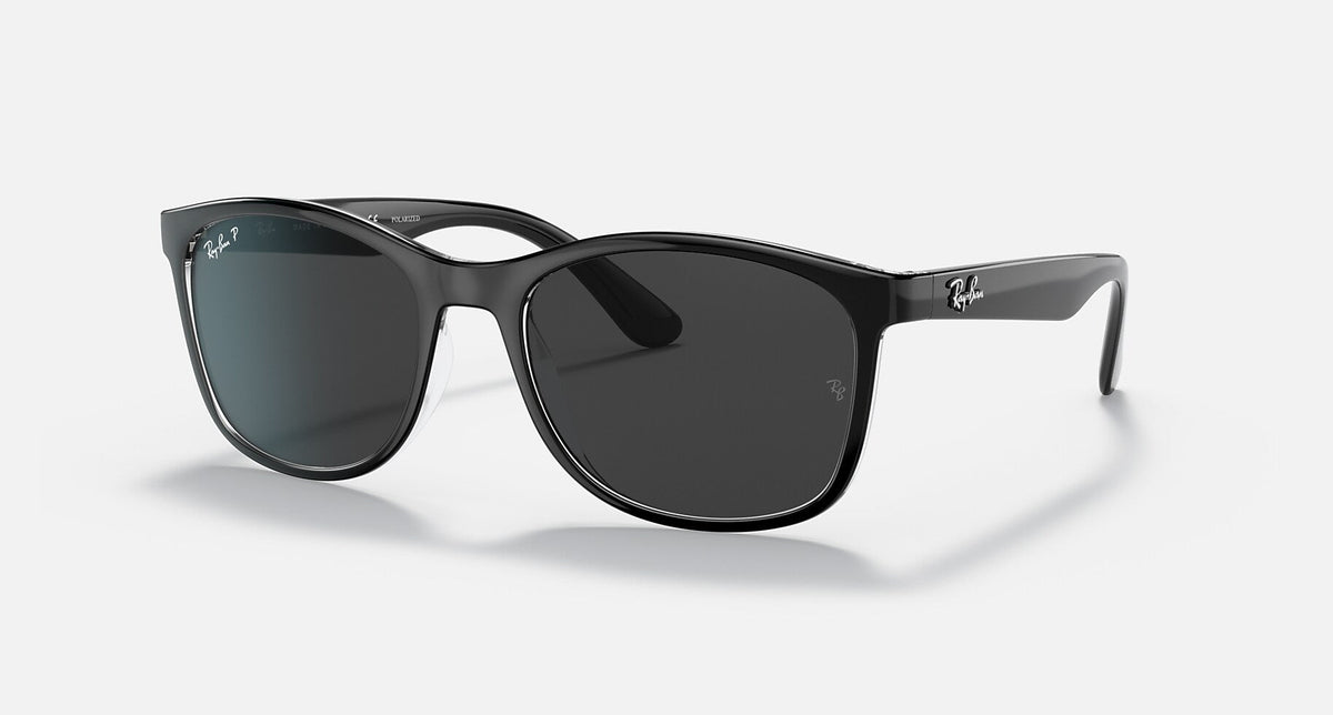 RB4374 / Polished Black On Transparent/Polarized Black(603948) / 56-19-145
