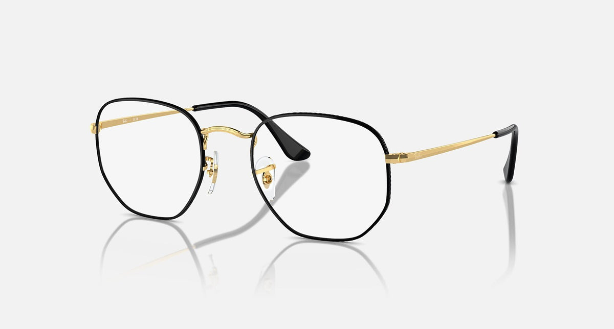 RX6448 / Polished Black On Gold/Clear(3175) / 51-21-145