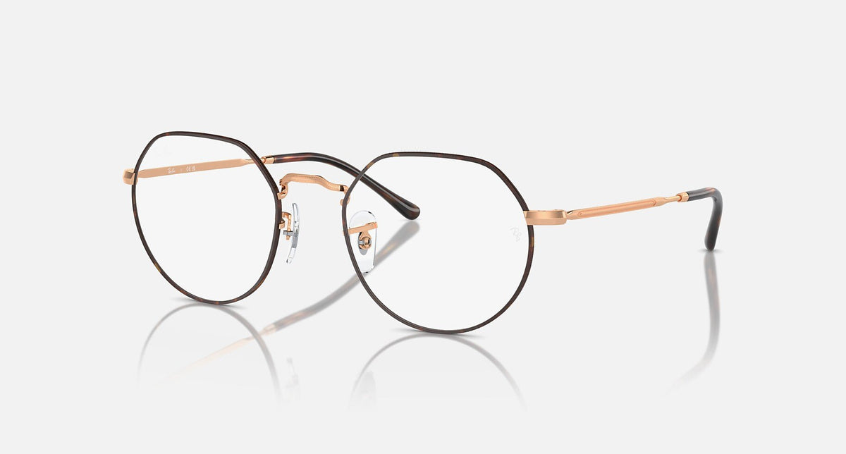 RX6465 / Polished Havana On Rose Gold/Clear(3176) / 49-20-140