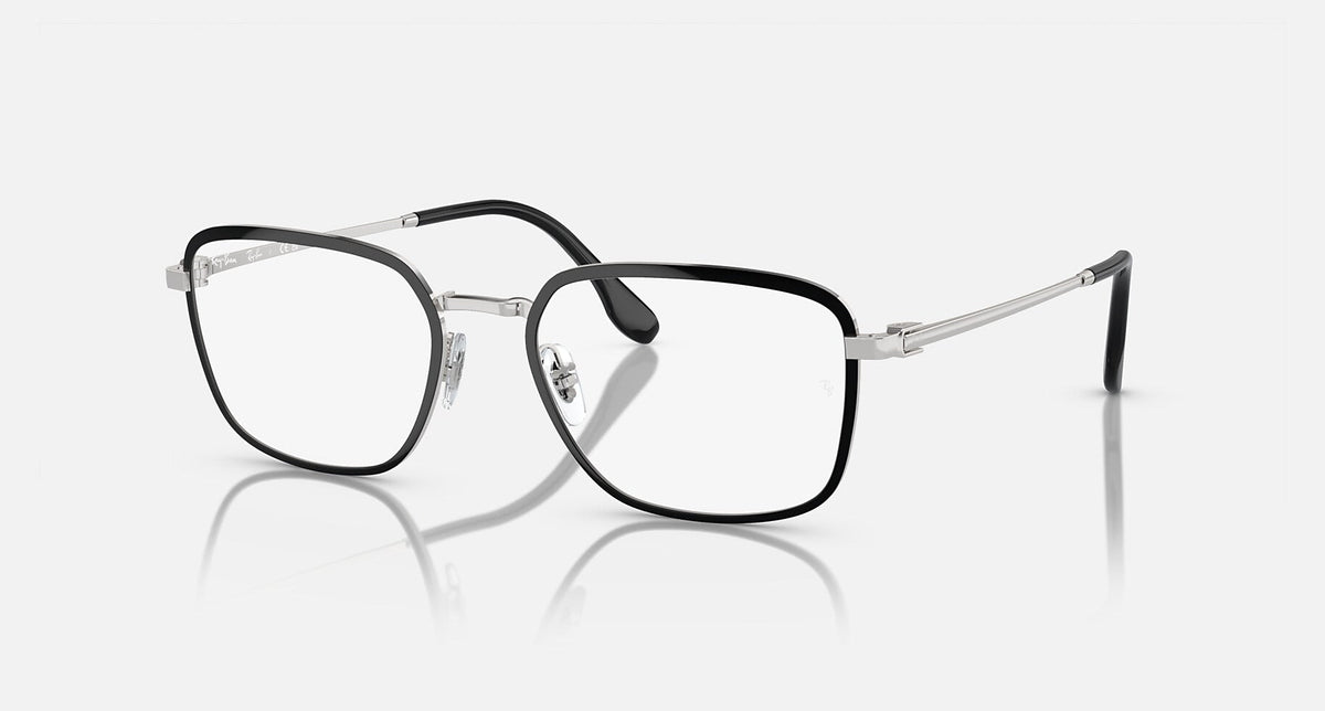 RX6511 / Polished Black On Silver/Clear(2861) / 55-19-145