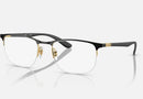 RX6513 / Polished Black On Gold/Clear(2890) / 53-20-145