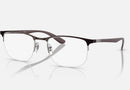 RX6513 / Polished Brown On Gunmetal/Clear(3162) / 55-20-145