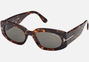 FT1187-Tomford Cielle / Dark Havana/Green(52N) / 52-20-140