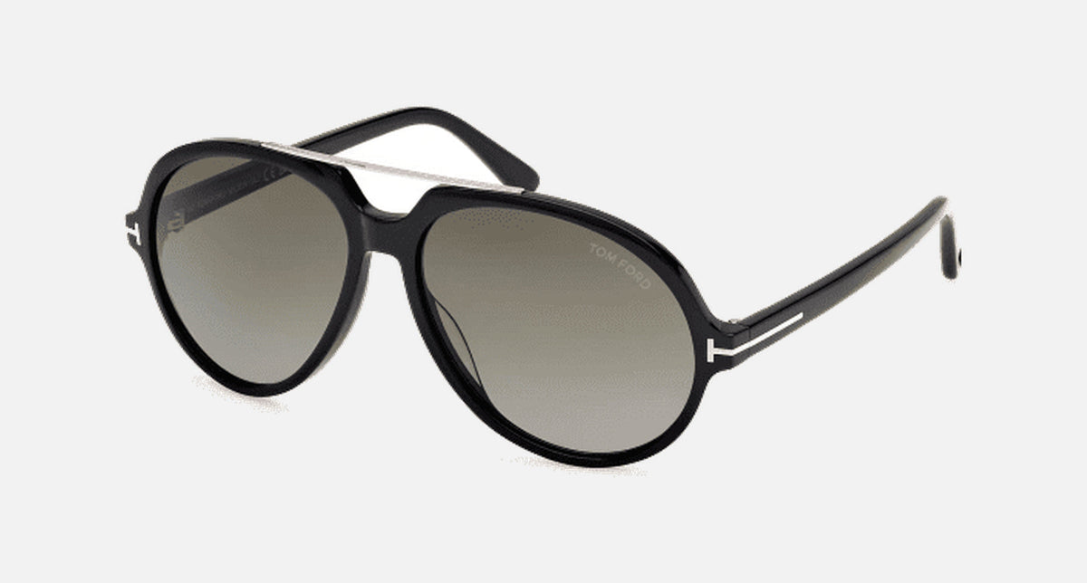 FT1210-Tomford Aalto / Shiny Black/Gradient Smoke Grey(01B) / 59-14-140