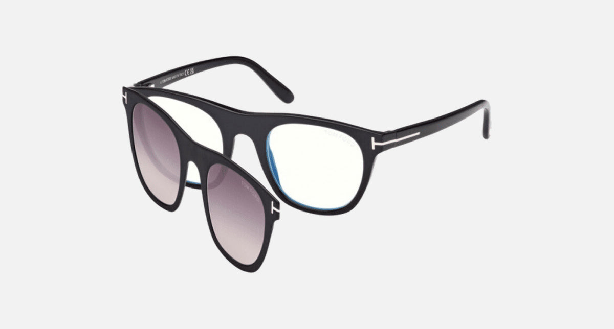 FT5895-B-Tomford Clip-Ons / Shiny Black(001) / 51-23-145