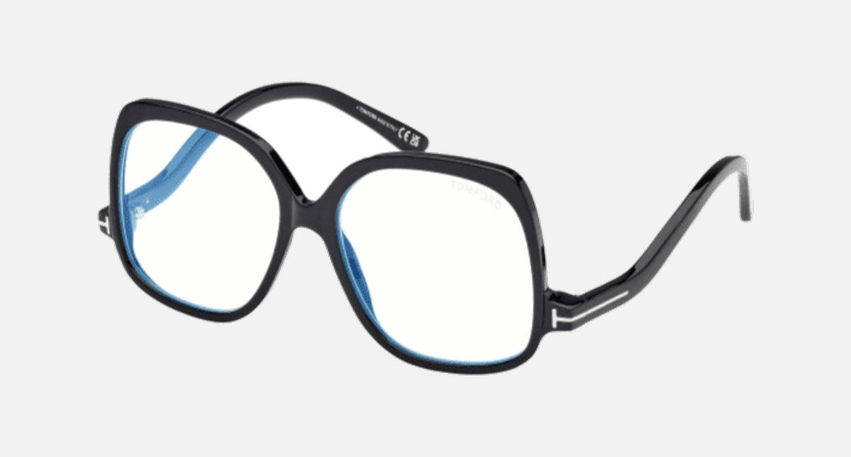 FT5968-B-Tomford / Shiny Black/Blue Block(001) / 54-15-145