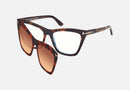 FT5971-B-Tomford Clip-Ons / Dark Havana/Blue Block(052) / 54-17-140