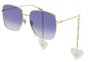 GG1031S Gucci / Shiny Gold/Purple Lens(004) / 59-16-145