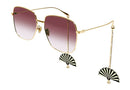 GG1031S Gucci / Shiny Gold/Burgundy Lens(010) / 59-16-145