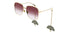GG1031S Gucci / Shiny Gold/Burgundy Lens(010) / 59-16-145