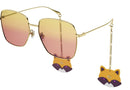 GG1031S Gucci / Shiny Gold/Pink Orange Lens(005) / 59-16-145